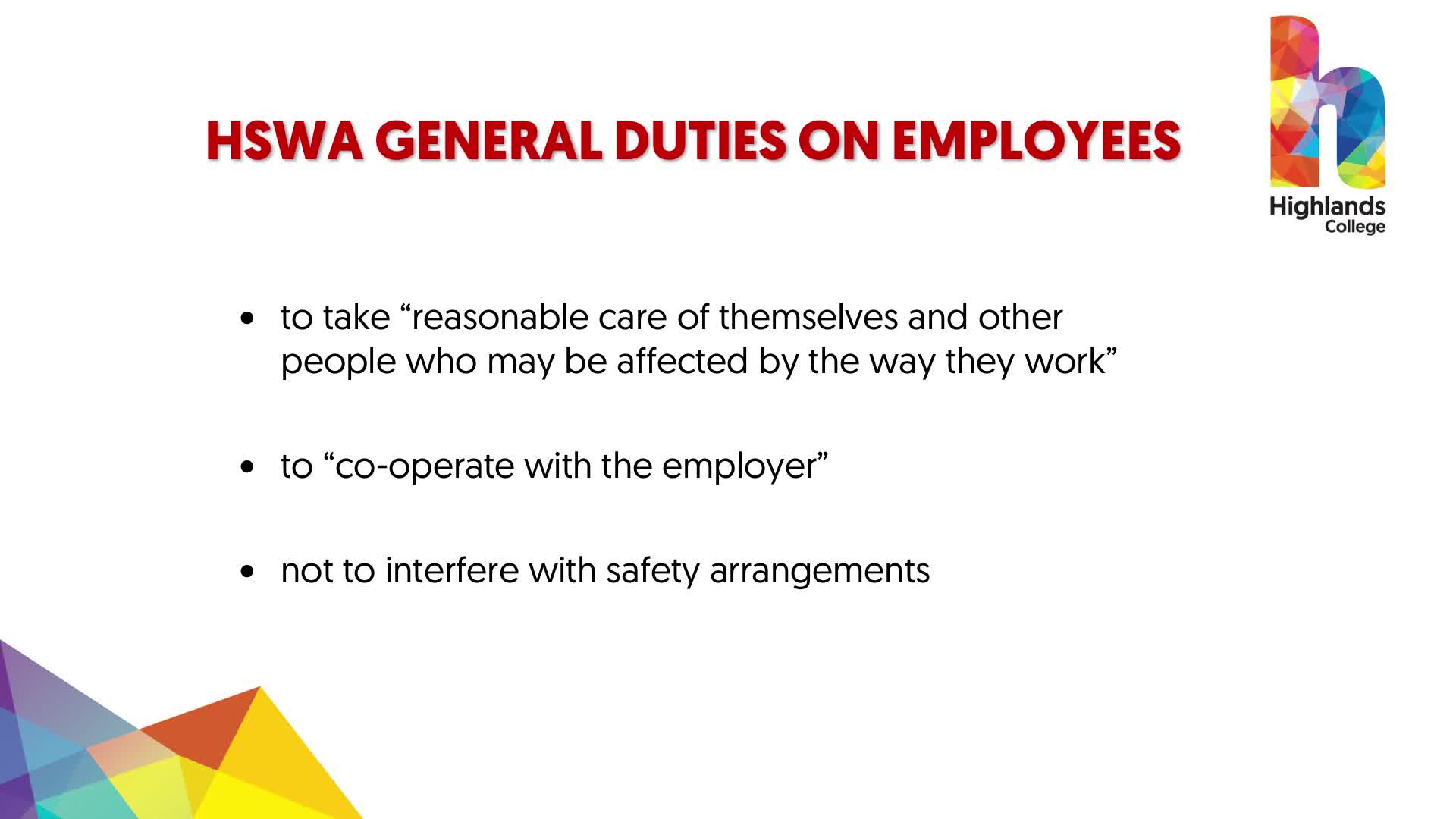 Highlands Health and Safety Introduction (2023 Update)