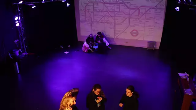 London tableaux scene rehearsal 1
