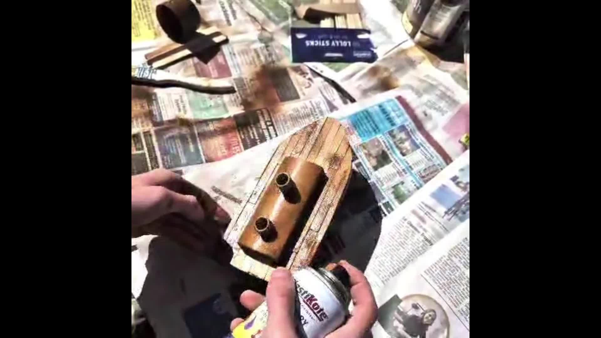 Painting over top layer of boat